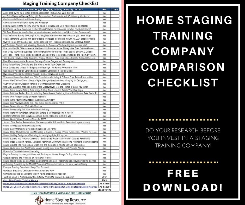 The Search for the right Home Staging Training